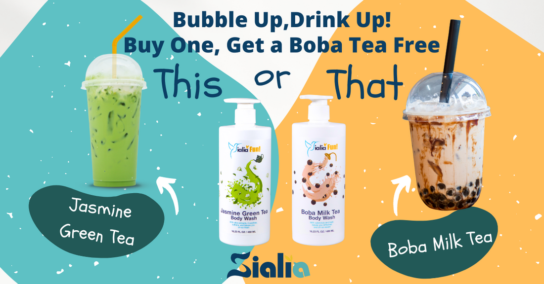 Buy One, Get a Boba Free: Refresh with Sialia Body Wash & Enjoy Boba Tea on Us!