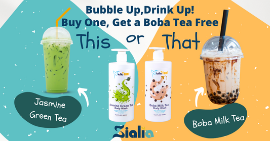 Buy One, Get a Boba Free: Refresh with Sialia Body Wash & Enjoy Boba Tea on Us!