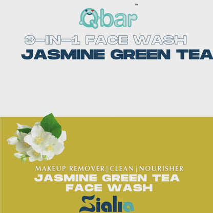 Jasmine Green Tea Face Wash QBar– 3-in-1 Cleanser